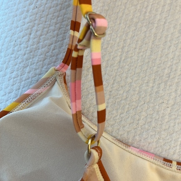 Xhilaration Vertical Stripes Bikini Set Scoop‎ Neck Bralette Cheeky Bottom XL - Picture 12 of 16